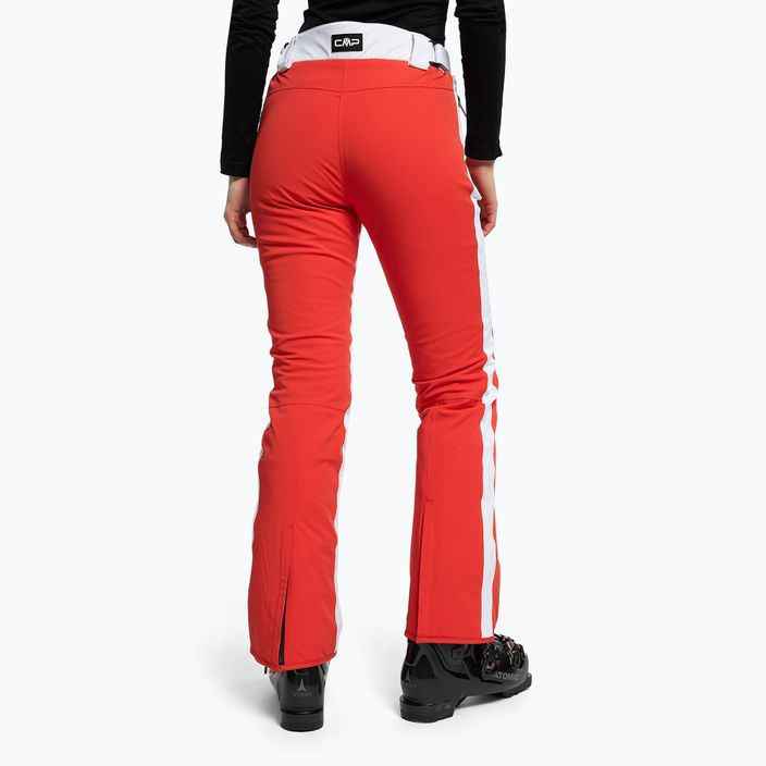 Dámské lyžařské kalhoty CMP červené 30W0806/C827 4