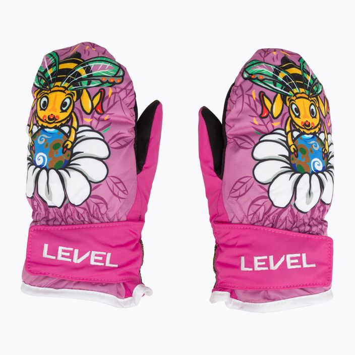 Level Animal růžové dětské lyžařské rukavice 3