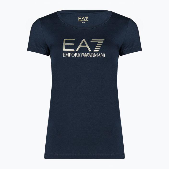 Dámské tričko EA7 Emporio Armani Train Shiny navy blue/logo light gold