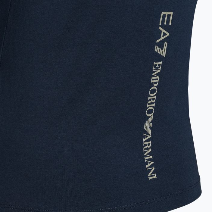 Dámské tričko EA7 Emporio Armani Train Shiny navy blue/logo light gold 4