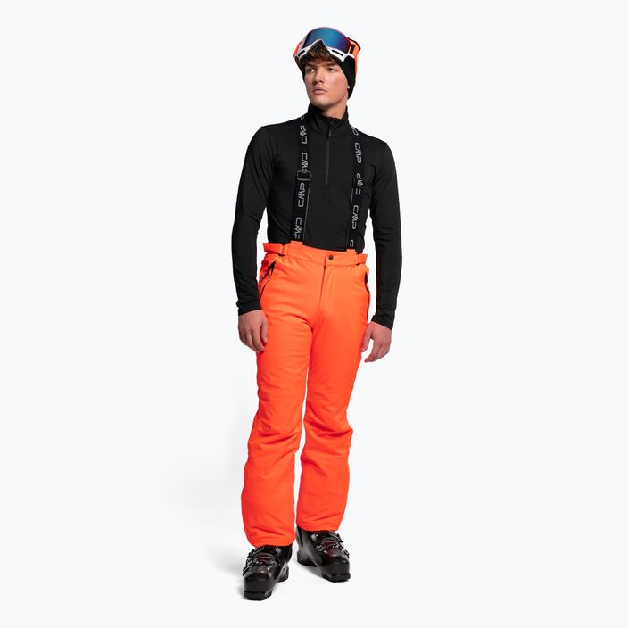 Pánské lyžařské kalhoty CMP oranžové 3W17397N/C645
