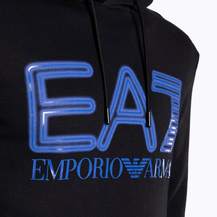 Pánská mikina EA7 Emporio Armani Train Logo Series Oversize Logo Hoodie Coft black 3