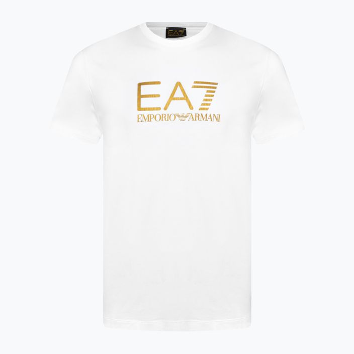 Pánské tričko EA7 Emporio Armani Train Gold Label Tee Pima Big Logo white