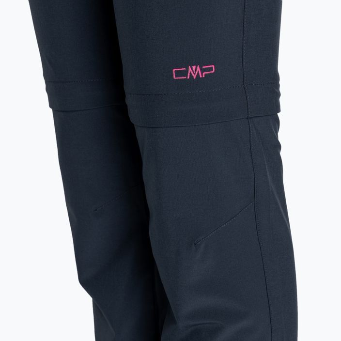 Dětské trekové kalhoty CMP Zip Off modrá/fuxia 4