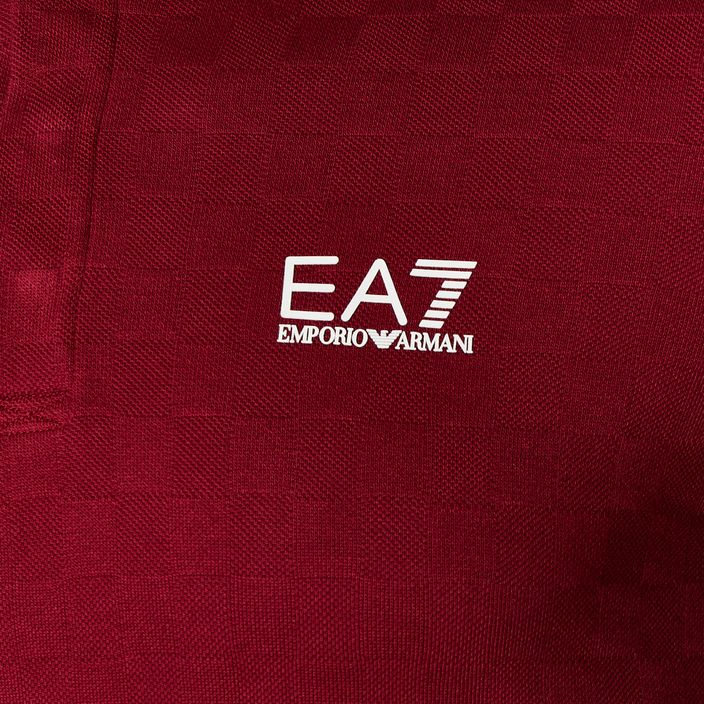 Pánské tričko  EA7 Emporio Armani Golf Pro Polo Check syrah 3