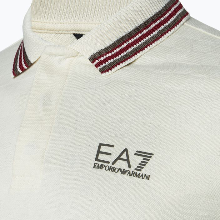 Pánské tričko  EA7 Emporio Armani Golf Pro Polo Check silver birch 3