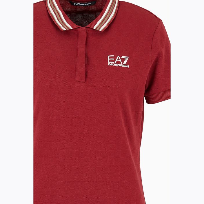 Dámské tričko EA7 Emporio Armani Golf Pro Polo Damier syrah 7