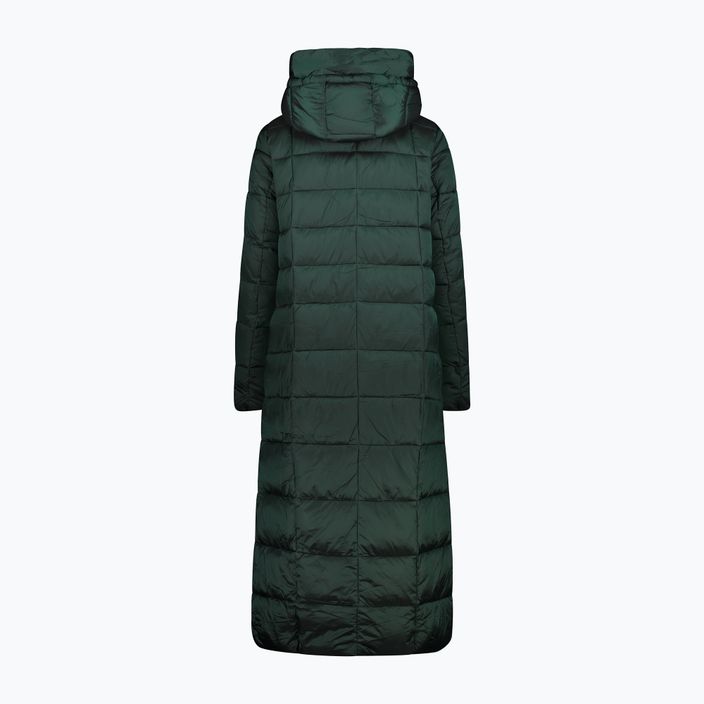 Péřová bunda dámská CMP Coat Fix Hood zelená 32K3137 6