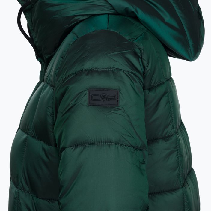 Péřová bunda dámská CMP Coat Fix Hood zelená 32K3137 5