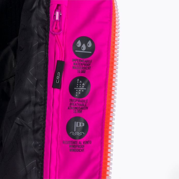 Dámská lyžařská bunda CMP růžovo-oranžová 31W0226/H924 18