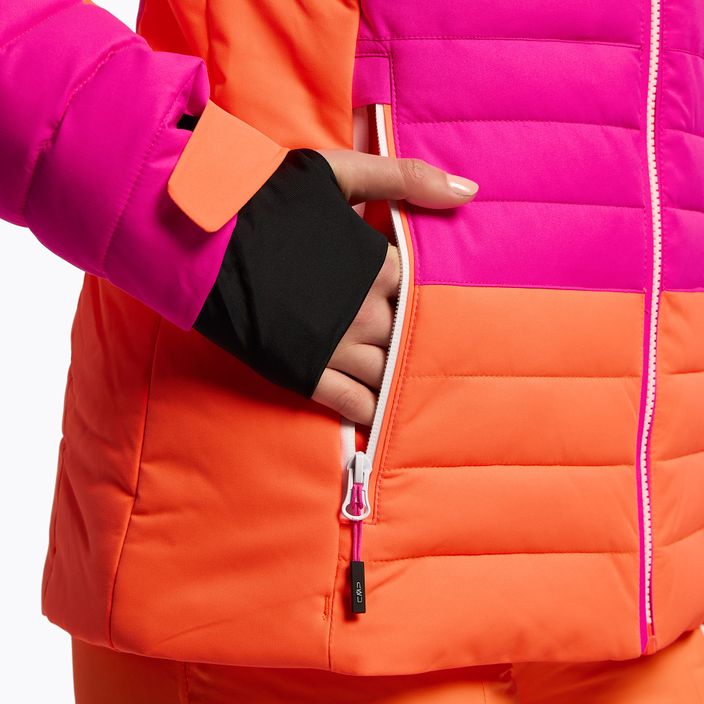 Dámská lyžařská bunda CMP růžovo-oranžová 31W0226/H924 7