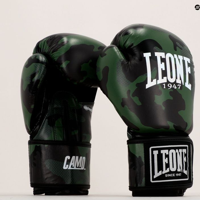 Zelené boxerské rukavice Leone camo GN324 14