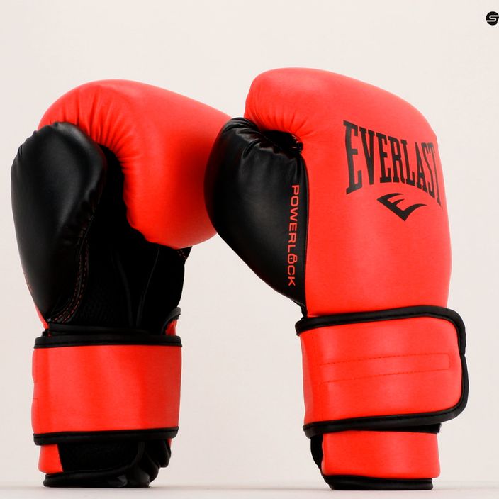 Pánské boxerské rukavice EVERLAST Powerlock Pu červené EV2200 RED-10 oz. 9
