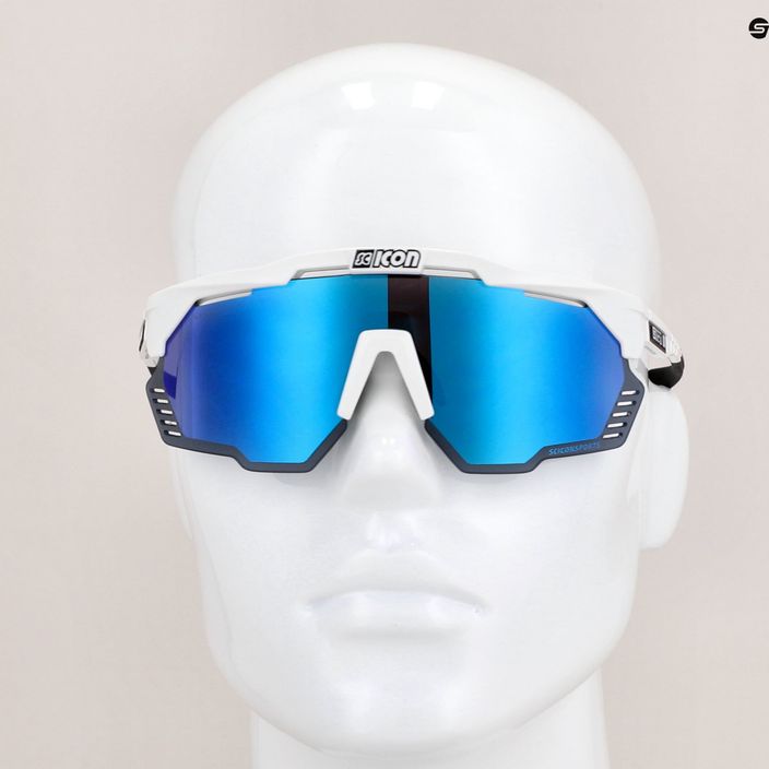 SCICON Aeroshade Kunken white gloss/scnpp multimirror blue cyklistické brýle EY31030800 9