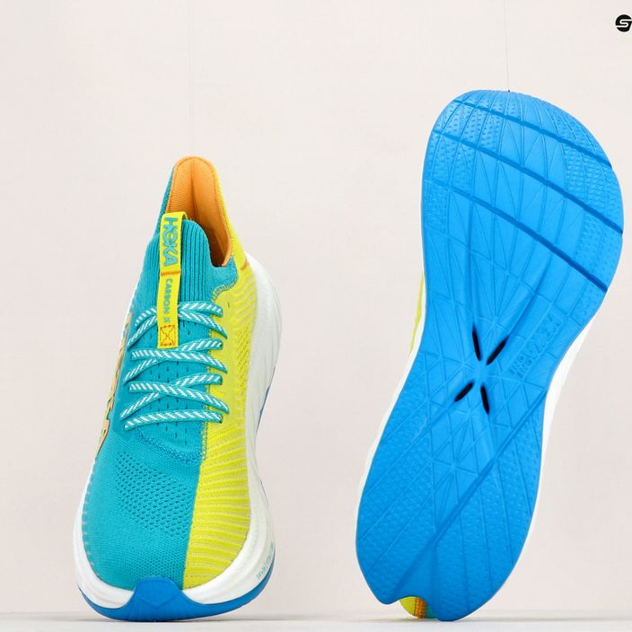 Pánské běžecké boty HOKA Carbon X 3 blue/yellow 1123192-CEPR 12
