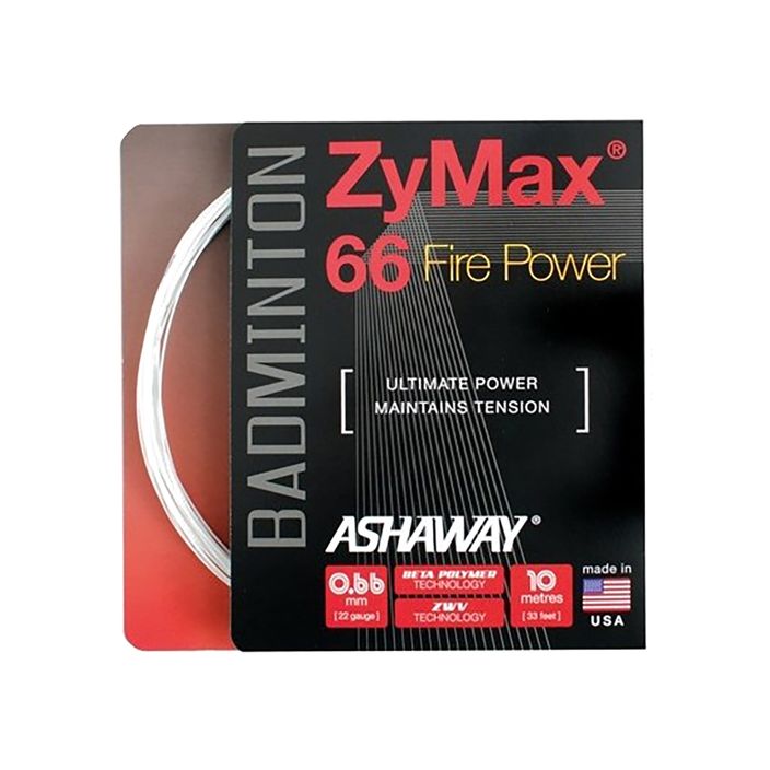 Bedmintonový výplet ASHAWAY ZyMax 66 Power - set white 2