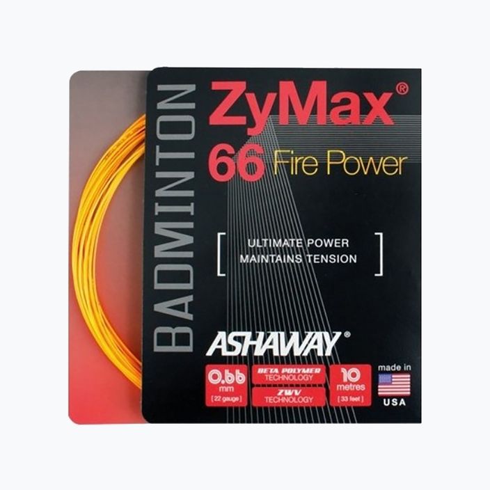 Bedmintonový výplet ASHAWAY ZyMax 66 Power - set orange