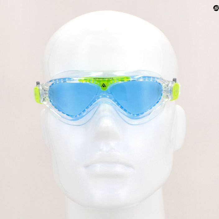 Dětská plavecká maska Aquasphere Vista transparentní/jasně zelená/modrá MS5630031LB 11