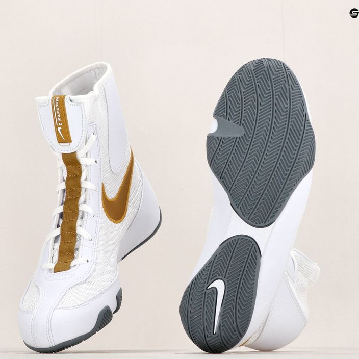 Boxerská obuv Nike Machomai bílo-zlatá 321819-170 15