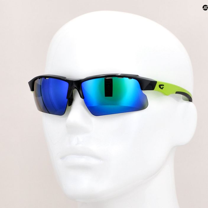 Cyklistické brýle GOG Faun černá / zelená / polychromatická zelená E579-3 9
