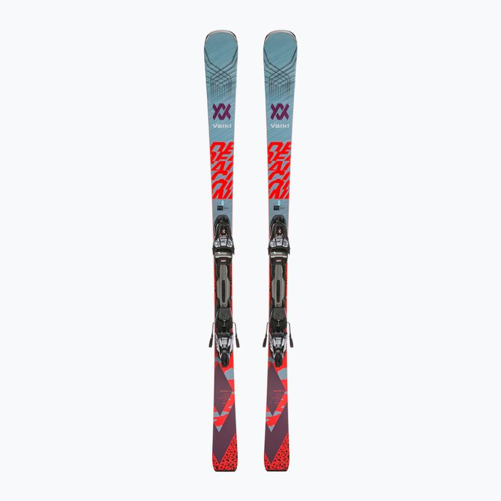 Sjezdové lyže Völkl Deacon 72 + RMotion3 12 GW light blue/flo red/pearl red