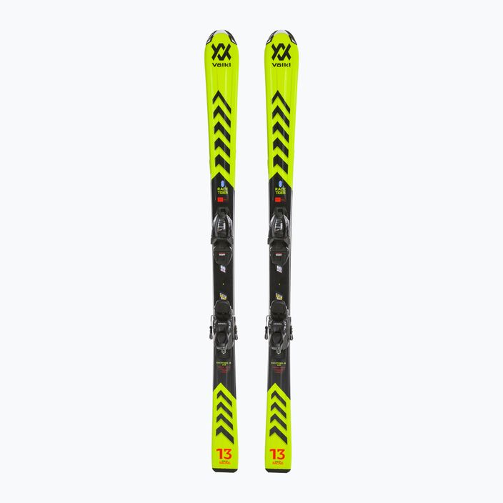 Dětské sjezdové lyže Völkl Racetiger Junior Yellow + 7.0 VMotion Jr yellow/black