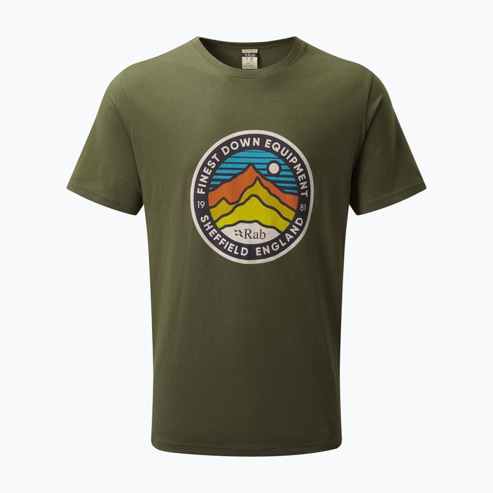 Pánské trekingové tričko Rab Stance 3 Peaks zelené QCA-98 2