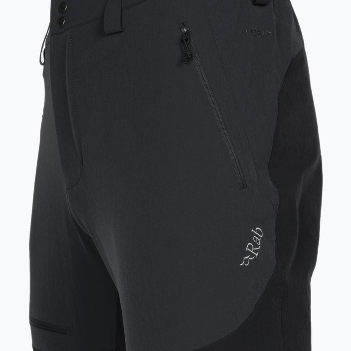 Rab Torque Mountain pánské softshellové kalhoty šedo-černé 9