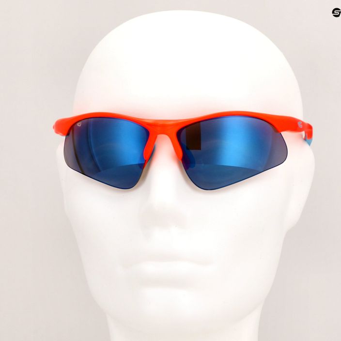 Dětské cyklistické brýle GOG Balami matné neonově oranžové / modré / modré zrcadlové E993-3 9