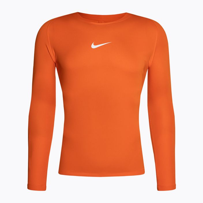 Pánské termo tričko longsleeve  Nike Dri-FIT Park First Layer LS safety orange/white