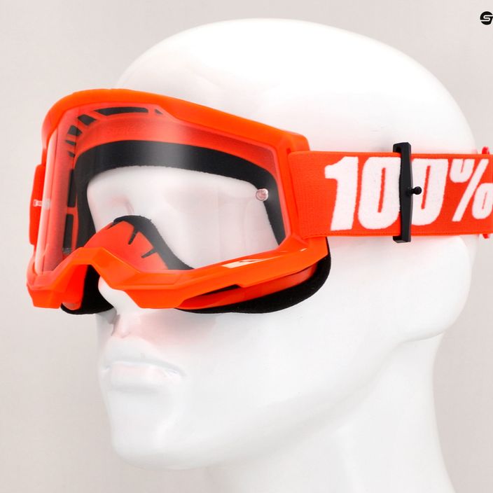Pánské cyklistické brýle 100% Strata 2 orange/clear 50027-00005 7