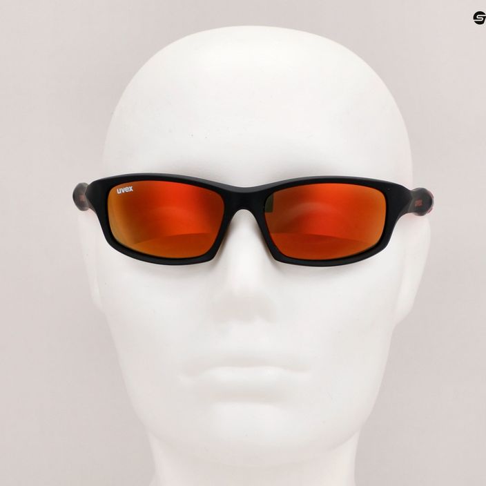 UVEX dětské sluneční brýle Sportstyle black mat red/ mirror red 507 53/3/866/2316 11
