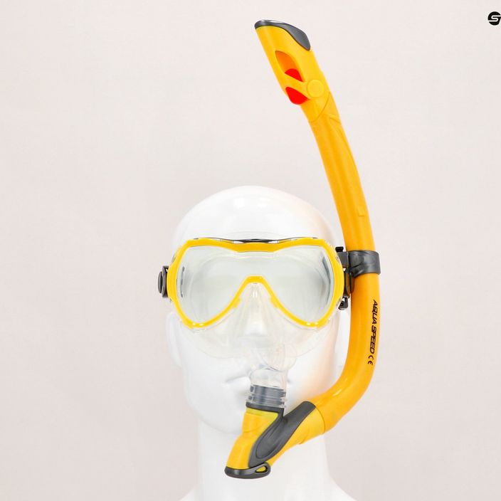 Dětský potápěčský set AQUA-SPEED Enzo + Evo žlutý 604 14