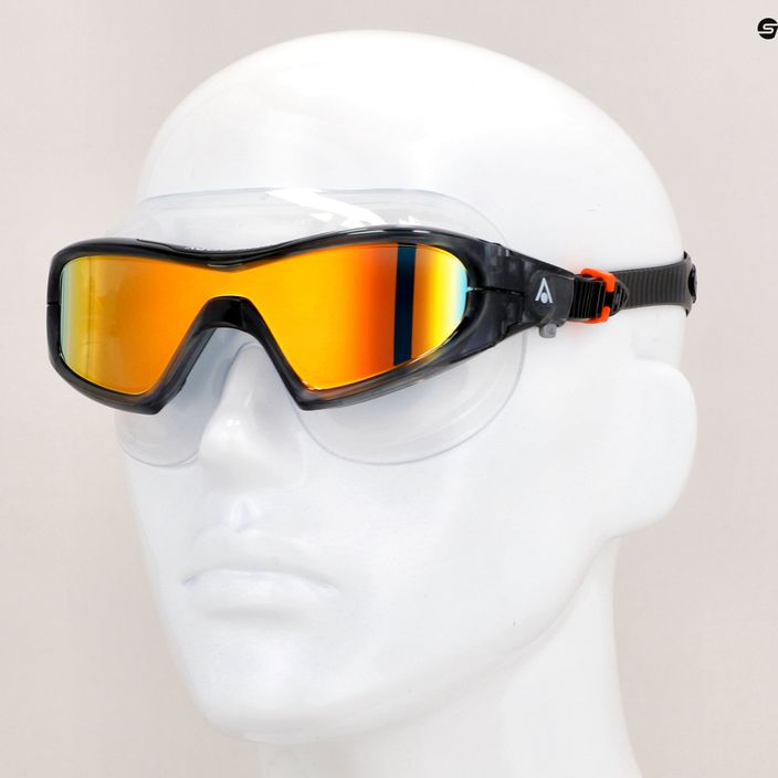 Plavecká maska Aquasphere Vista Pro tmavě šedá/černá/zrcadlově oranžová titanová MS5041201LMO 12