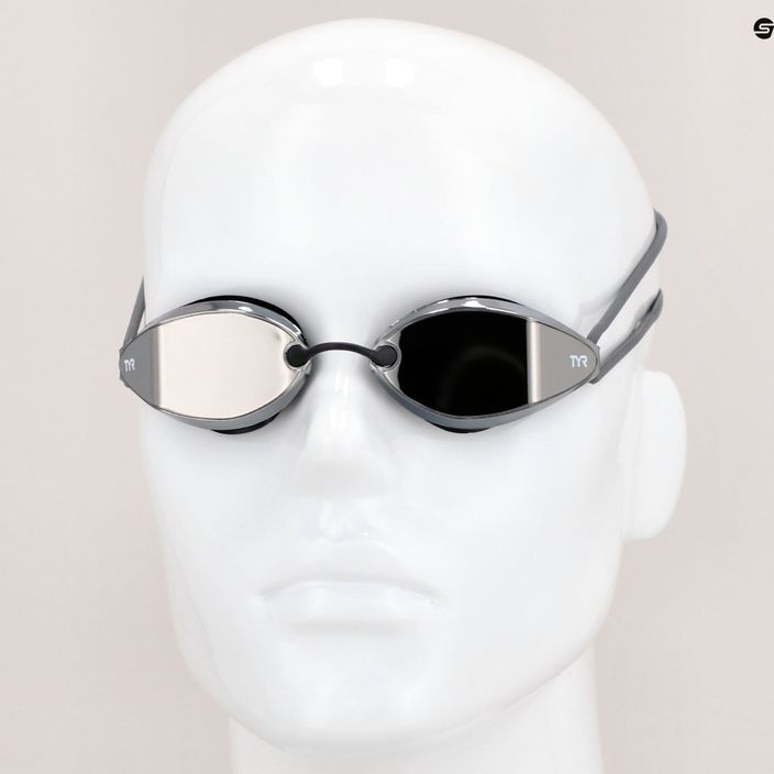 Plavecké brýle TYR Tracer-X Racing Mirrored černo-stříbrne LGTRXM_043 9