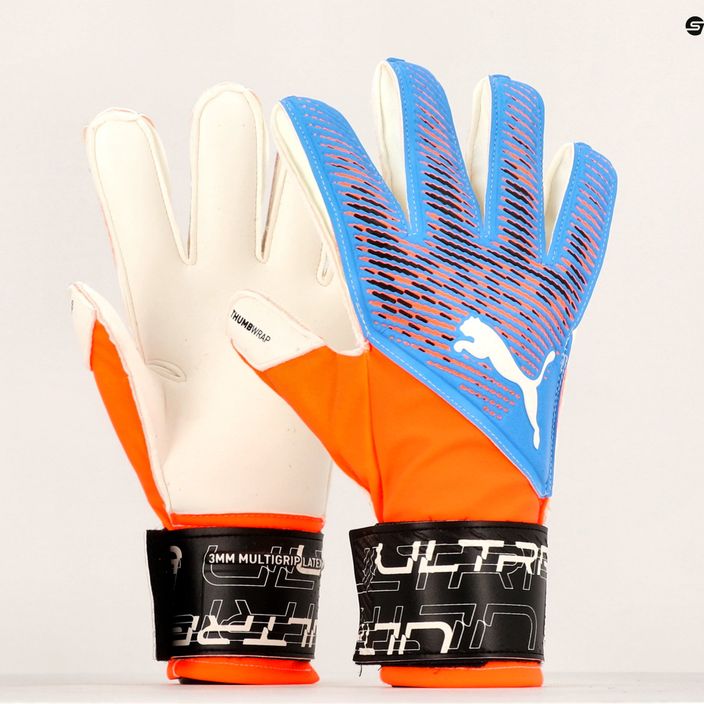 Brankářské rukavice PUMA Ultra Grip 3 Rc oranžové a modré 41816 05 7