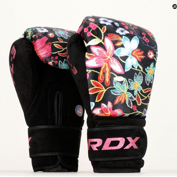 Boxerské rukavice RDX FL-3 černo-barvitý BGR-FL3 12