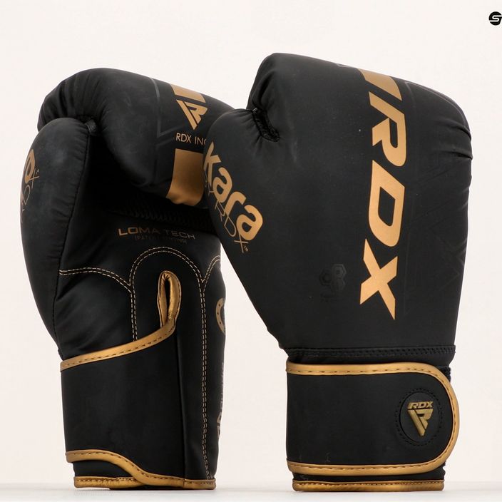 Boxerské rukavice RDX F6 černo-zlate BGR-F6MGL 15