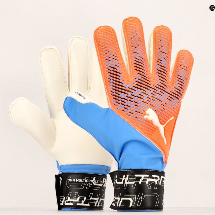 Brankářské rukavice PUMA Ultra Protect 3 Rc oranžové a modré 41819 05 7