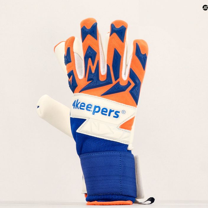 RBrankářské rukavice 4Keepers Equip Puesta Nc modro-oranžové EQUIPPUNC 8