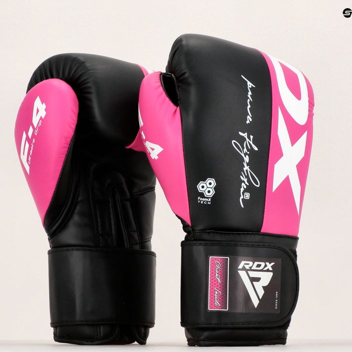 Boxerské rukavice RDX REX F4 růžové/černé BGR-F4P-8OZ 7