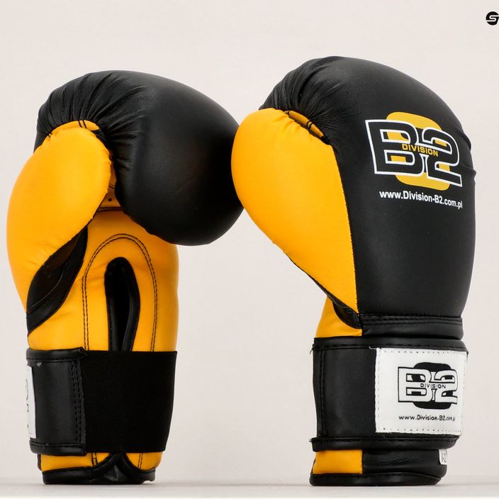 Boxerské rukavice Division B-2 černo-žluté DIV-TG01 7
