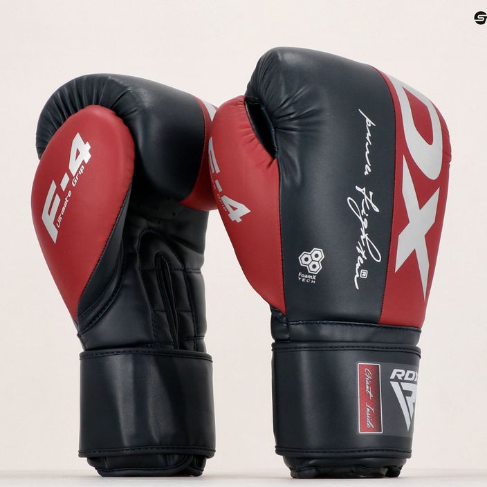 Boxerské rukavice RDX REX F4 černá/červená BGR-F4MU-10OZ 8