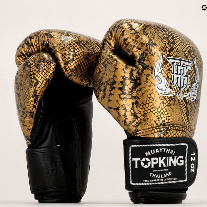Boxerské rukavice Top King Muay Thai Super Star Air Snake černé/zlaté 6