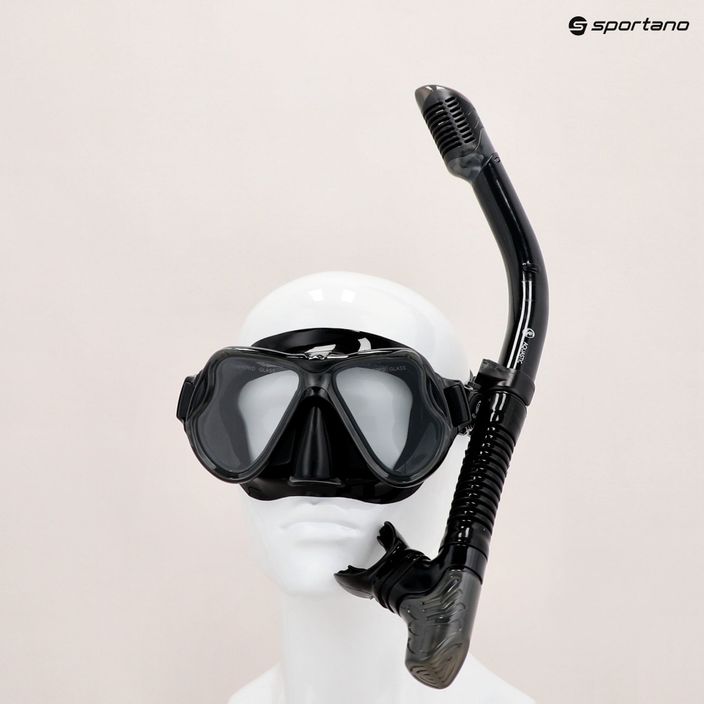 Šnorchlovací set  AQUASTIC Maska + Ploutve + Šnorchl černý MSFA-01SC 22