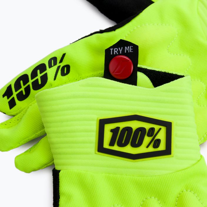 Cyklistické rukavice 100% Cognito žluté STO-10013-014-10 4