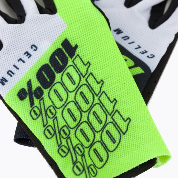 Cyklistické rukavice 100% Celium fluorescenční STO-10005-004-10 4