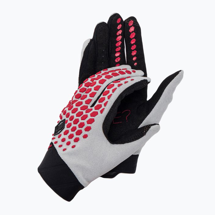 Cyklistické rukavice 100% Geomatic šedo-červené STO-10026-00011