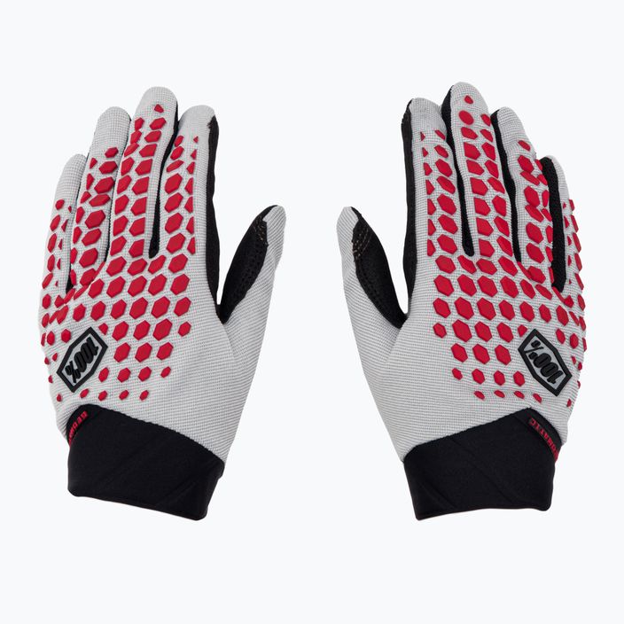 Cyklistické rukavice 100% Geomatic šedo-červené STO-10026-00011 3