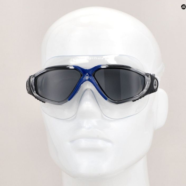 Plavecká maska Aquasphere Vista transparentní/tmavě šedá/zrcadlově kouřová MS5050012LD 11
